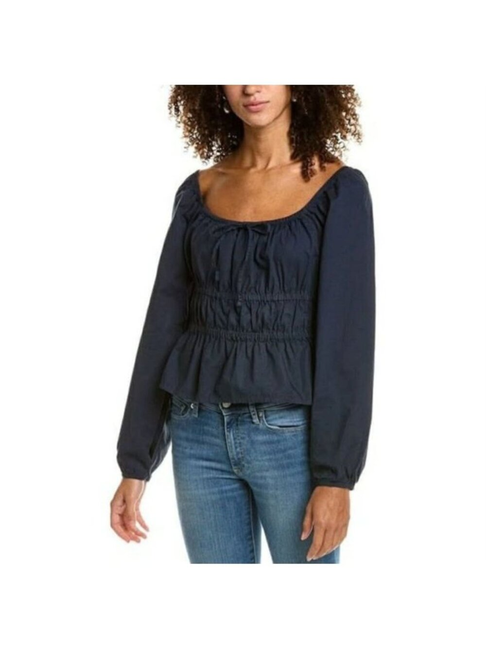 Nation LTD Size Small  Gianna Elastic Waist Blouse Long Sleeve